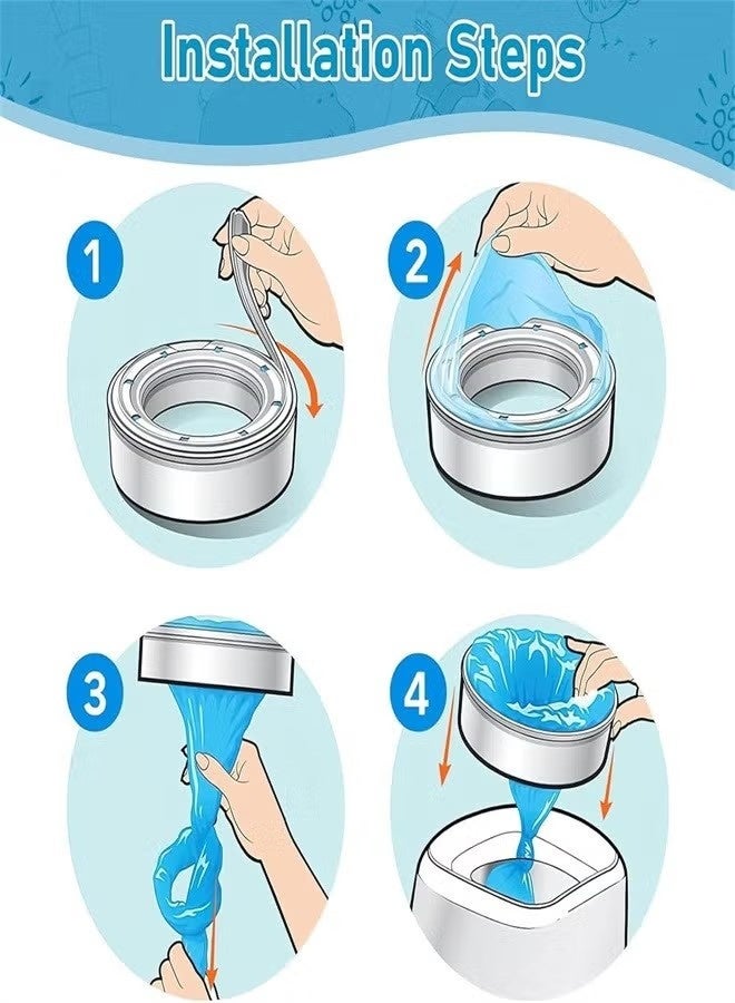 LUBUFAN Diaper Pail Refill Bags, 6 Pack Nappy Bin Refills Disposal Nappy Bags for Baby Diaper Bucket Nappy Bin - Image 4